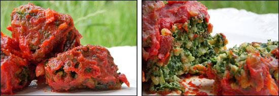 Boulettes d’épinards, ricotta & boulgour