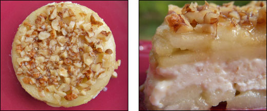 Terrinettes de poires au miel, noix & gorgonzola