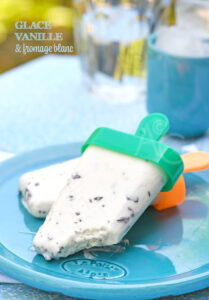 Glace vanille au fromage blanc sans sorbetière en bâtonnets