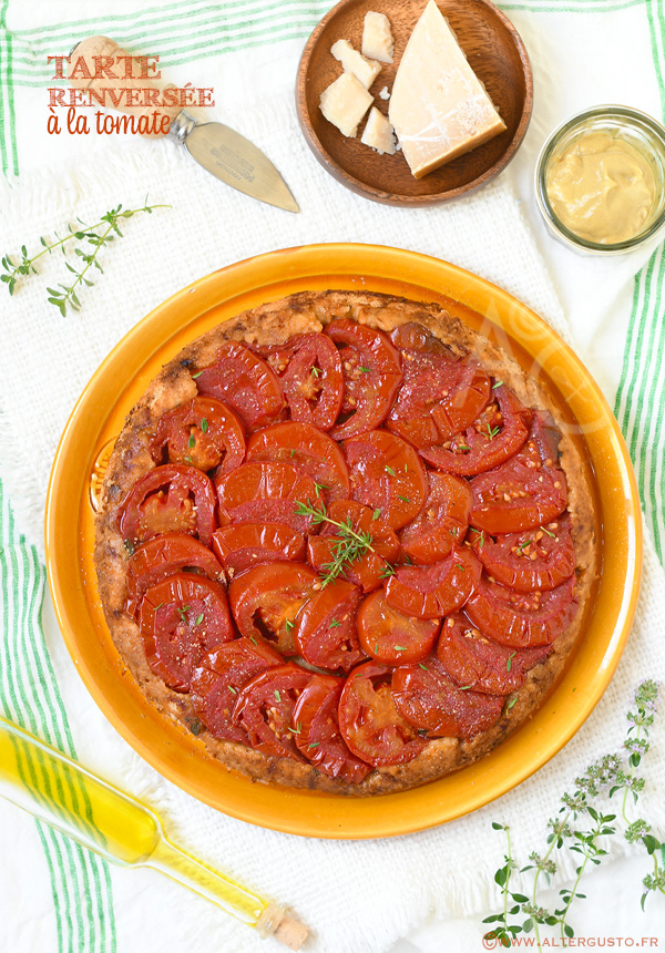 tarte à la tomate renversée aux tomates San Marzano