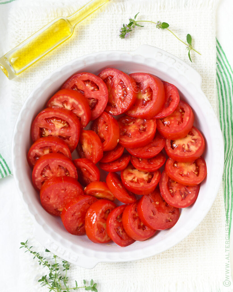 Précuisson des tomates - Tarte à la tomate renversée aux tomates San Marzano