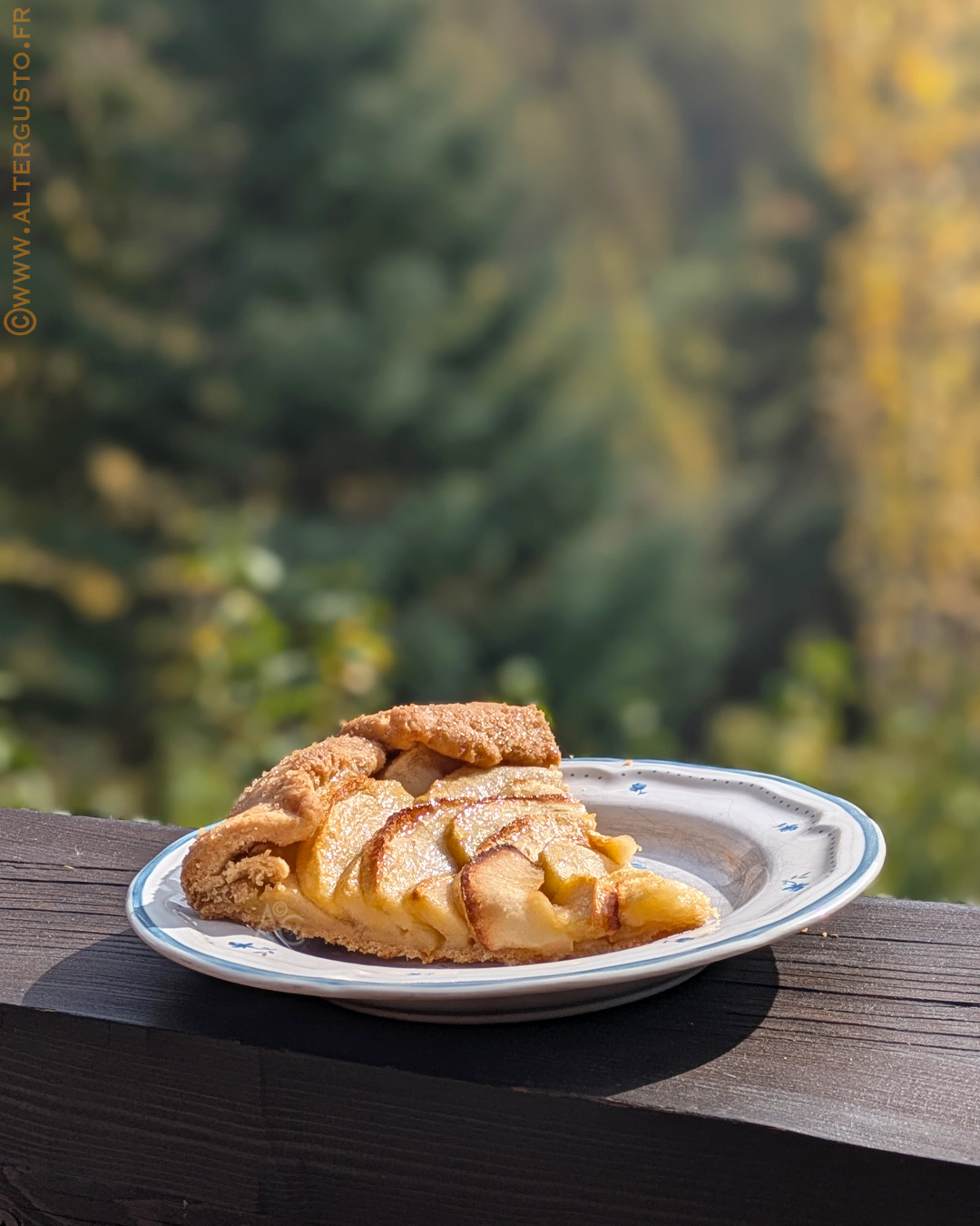 Part de tarte aux pommes à la compote avec une pâte minute Tupperware